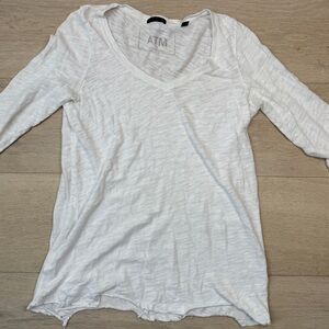 ATM Anthony Thomas Melillo Women's Cream Long Sleeve Top
